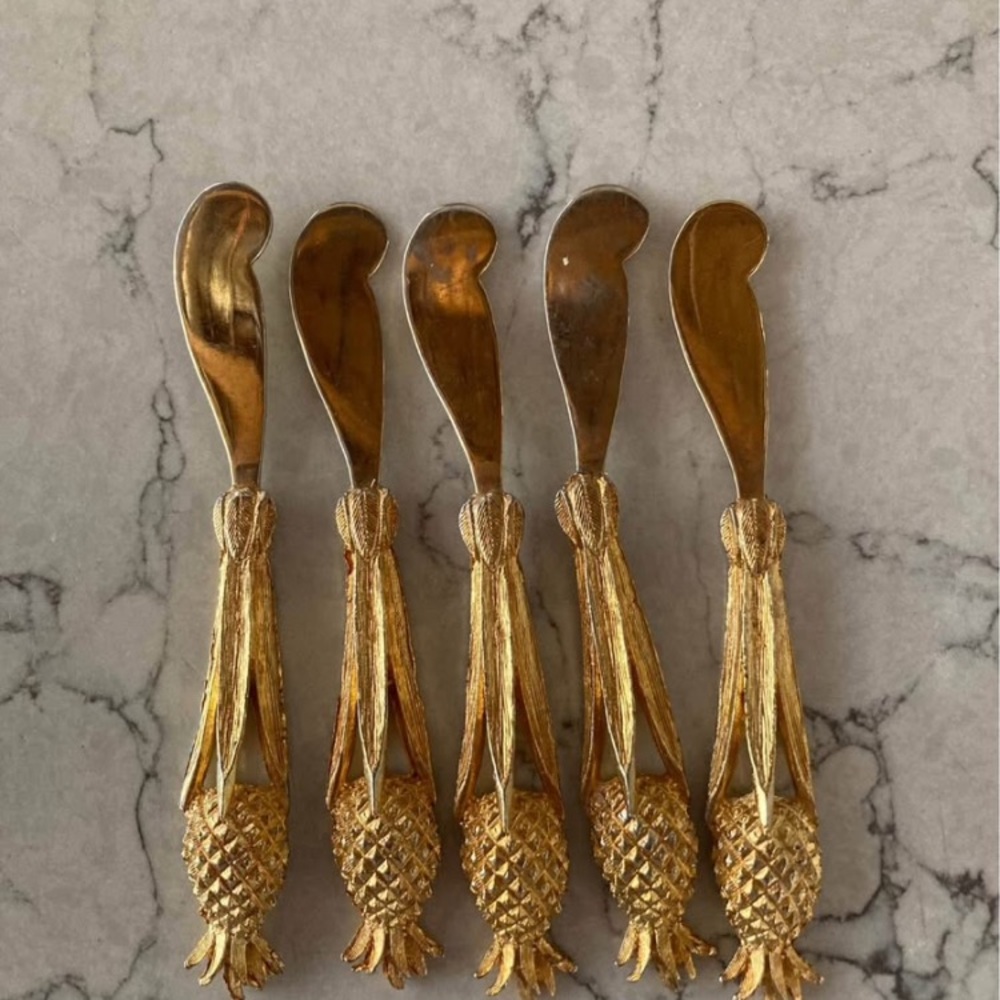 Gold Pineapple Spreaders Set